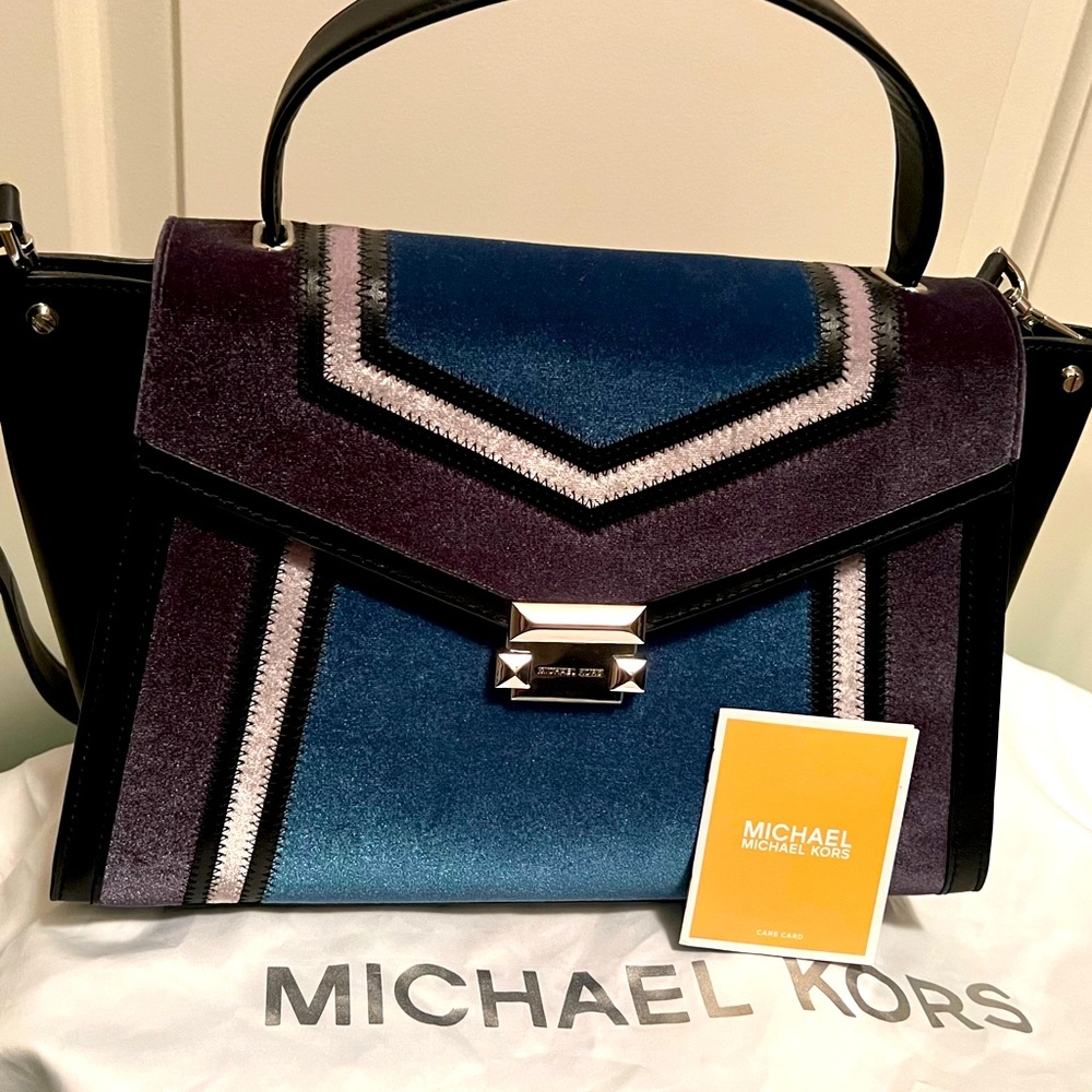 Black & teal medium Michael Kors Hand bag